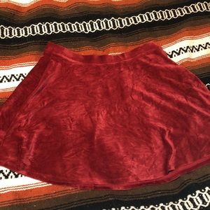 F21 Size 3X ** red corduroy mini skirt